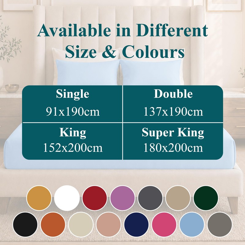 Moonlight Bedding King Size Fitted Sheets - 25cm Deep King