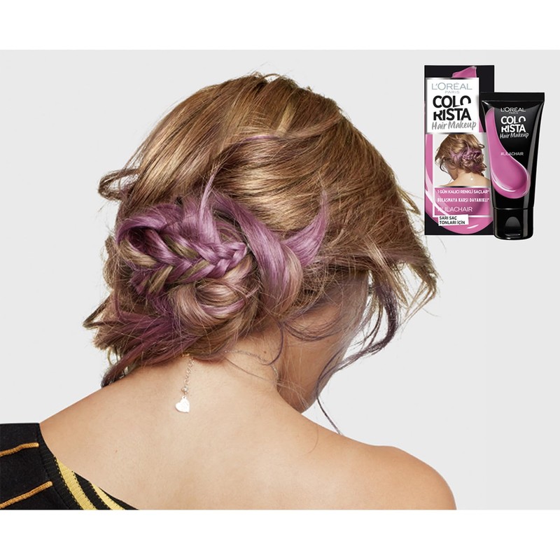 Colorista Hair Makeup Temporary Blonde Hair Colour, Lilac Purple