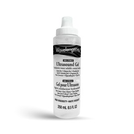 Wavelength High Viscosity (HV) Multi-Purpose Ultrasound Gel 250 ml x 1. Pack of 1 x 250 ml Bottles of Gel. Made in Canada. (1 Bottle x 250 ml. Hypoallergenic, Non-Greasy, Premium-Quality.