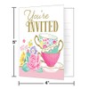 Creative Converting 340144 Floral Tea Party Foldover Invitation