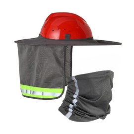 Helmet sunshade, sun shade for mounting helmets, helmet visor, sunshade, folding, high visibility, mesh visor, hard hat sunshade, outdoor, sunscreen, construction, safety helmet, sunshade, light heat