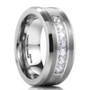 King Will 8mm White Tungsten Ring Unisex Wedding Band Polished