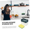 LALAFINA 1set Dish Soap Holder Sponge Box Kitchen Tabletop Sink