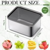 Hushee 6 Pcs 304 Stainless Steel Sandwich Containers with Lids
