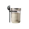 Jarware Coffe Scoop Lid for Wide Mouth Mason Jars, Black,