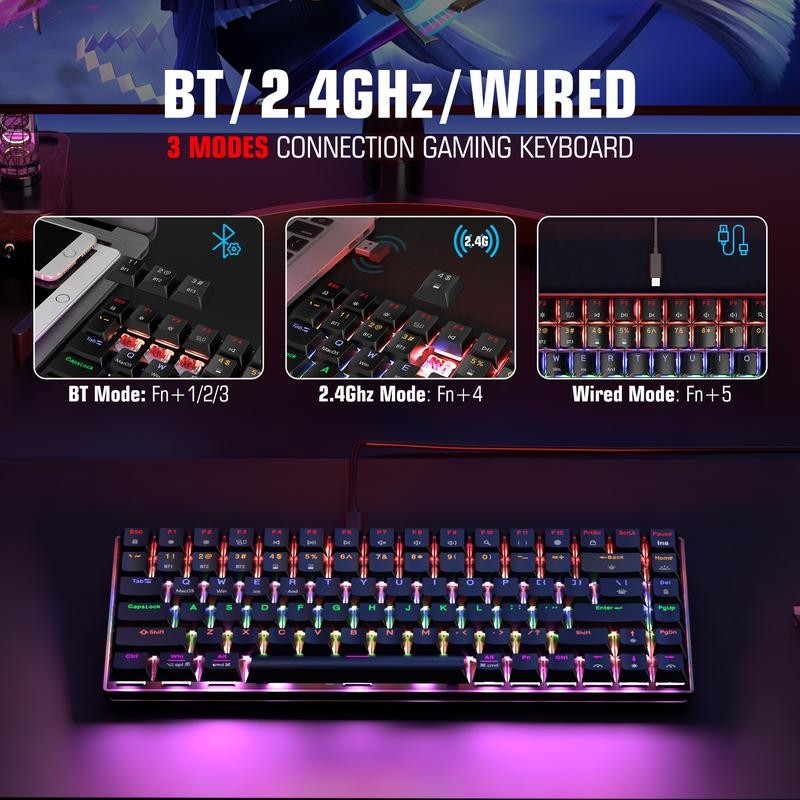 SABLUTE Wireless Keyboard and Mouse, Full-Size Wireless Mouse and Keyboard