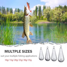 Fishing Sinker, 30 Pieces Lead Fishing, Sinker Fishing, Lead Weights Fishing, 10g/15g/20g/25g/30g/35g Weights Lead Sinker for Outdoor Fishing Tackle Sinker Fishing Accessories