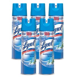 Lysol Disinfectant Spray - Spring Waterfall, 19 Oz (Pack of 5)