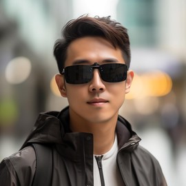 Br'Guras Clip-on Sunglasses, Leisure, Ultra Lightweight, Polarized Function, UV Reduction, Black