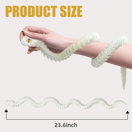 CFGPMM 3D Printed Articulated Snakes, 24'' Movable Joint Fidget Viper Animal Model, Creative Ornaments Toys for Easter Home Office Tabletop Decor (Black)