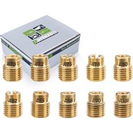 partszen Carburetor Main Jet Kit (70 72 75 78 80 82 85 88 90 100) for Honda GX160 GX200 GX390 Predator 212cc Mini Bike Go Kart,10 pcs