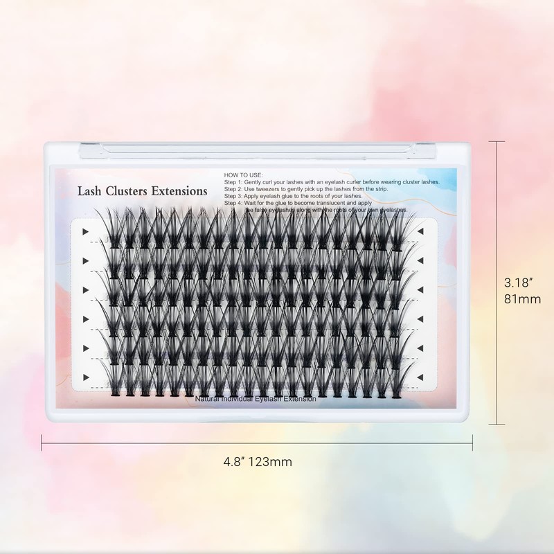 MAEXUS False Eyelashes Extra Long 120 Bundles Partial False Eyelashes