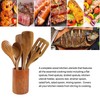 Oidnvay 9 PCS Wooden Spoons for Cooking, Utensils With Holder,