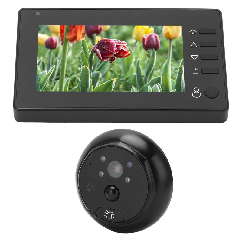 Digital Peephole Viewer Video Doorbell Camera 4.3in Indoor Monitor PIR