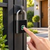 Fingerprint Padlock for Keyless Access – Rechargeable Zinc Alloy Lock