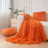 XeGe 3 Pieces Soft Faux Fur Throw Blanket Set, Decoration