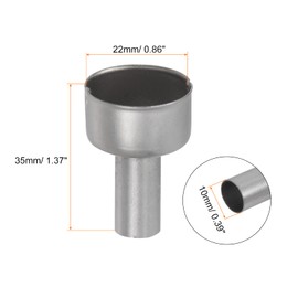 HARFINGTON 2Pcs Hot Air Soldering Station Heat Gun Nozzle 10mm Carbon Steel Replacement Rework Tip Accessory Tool for 858 868 8586 Heat Air Soldering Station