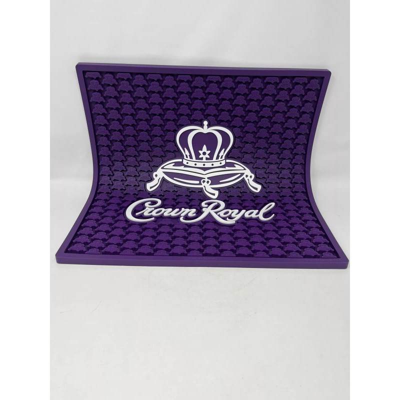 Crown Royal Bar Spill Mat Rubber purple white logo Large