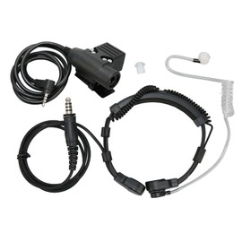 U94 PTT and Throat Control Headset Noise Reduction Walkie Talkie Headset with PTT for YAESU VX 1R VX 2R VX 3R VXF 10 VXF 20