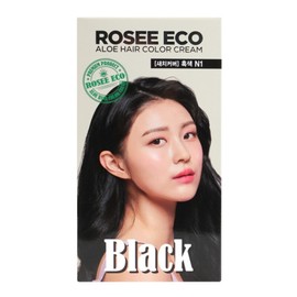 Rose Eco Aloe Hair Color Cream N1 Black / 로제 에코 알로에 헤어 칼라 크림 N1 흑색