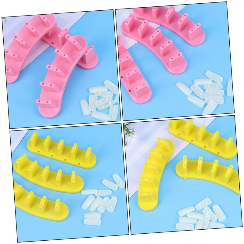 Healeved 9pcs Nail Art Display Rack Elegant Nail Practice Stand