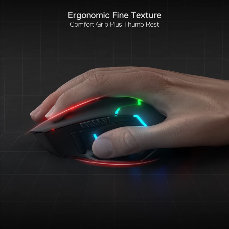 Redragon M690 PRO Wireless Gaming Mouse, 8000 DPI Wired/Wireless Gamer