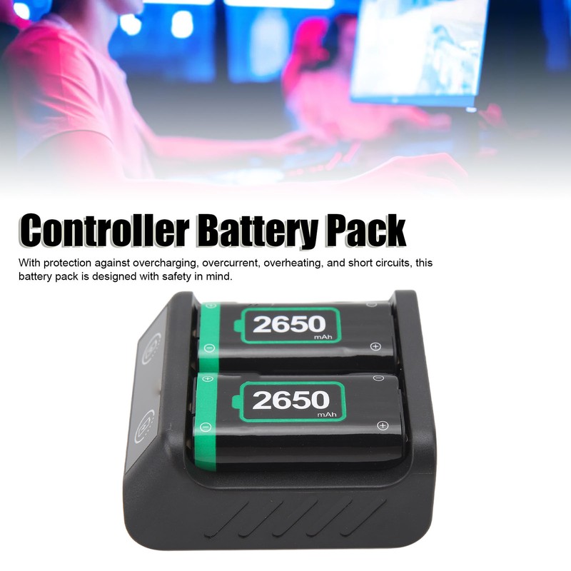 Rechargeable Battery Packs for XboxSeries X/S 2650mAh Fast Charging LED