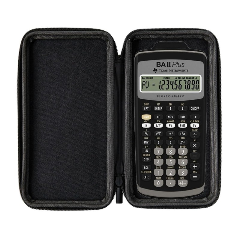 TI-BA II Plus Calculator with Protective Case from WYNGS in