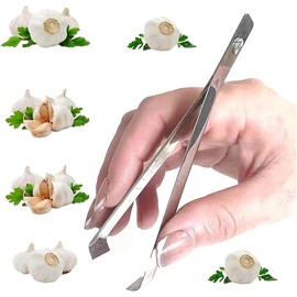 Garlic Peeling Tweezers Remover Tool Tongs Kitchen Set Stainless Steel Garlic Onions Tweezers 2Pcs.