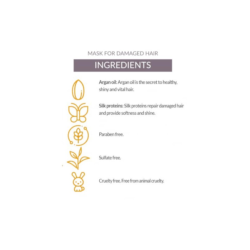 Alea Hair Mask for Damaged Hair with Argan Oil 13.5oz400ml