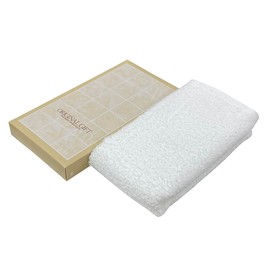 Senshu Towel, Face Towel, 1 Sheet, White, Boxed Gift, Packaged, Approx. 13.4 x 33.5 inches (34 x 85 cm), Made in Japan, Gift, Petite Gift, For Greetings, Water Absorbent, Fluffy, Thin Type