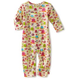 Zutano Baby-girls Infant Garden Snail Coverall, Cream, 12 Months
