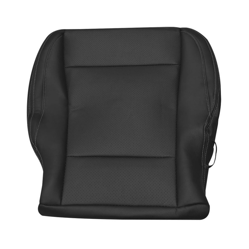 Lskioer Front Driver Side Bottom Perforated Leather Seat Cover Black