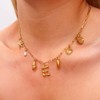 Gold Initial Charm Necklace for Women Gold Shell Starfish Necklace