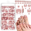 Uñas postizas francesas para los pies - 120 piezas de