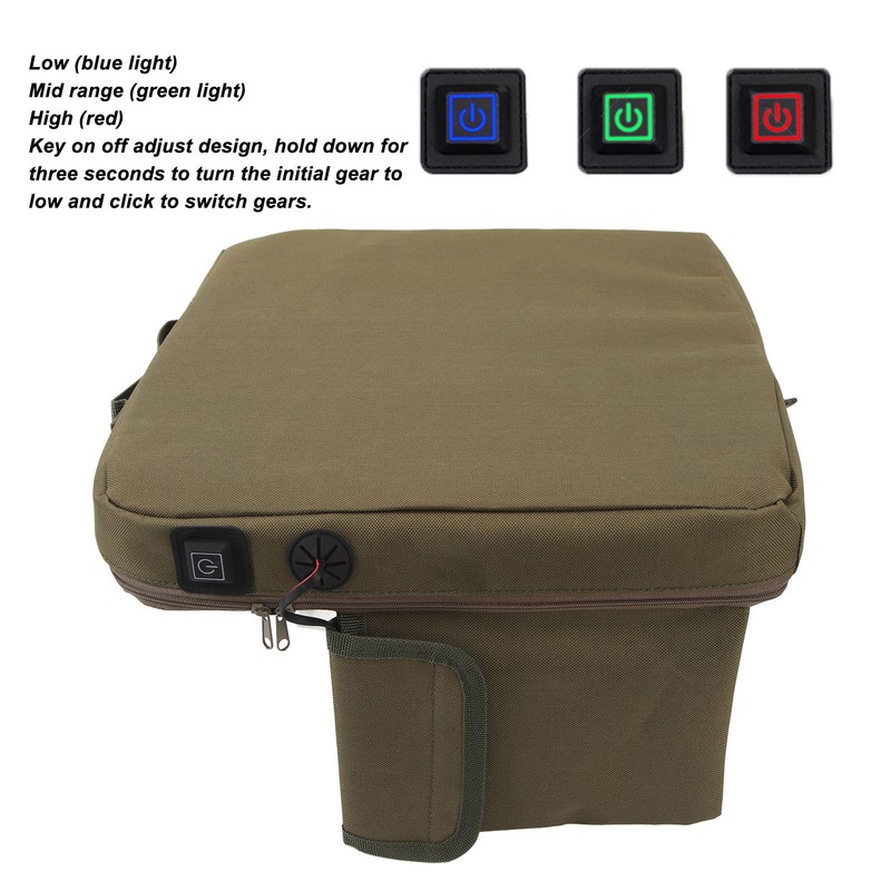 Portable Heated Seat Cushion USB Rechargeable 3 Level Adjustable Temperature