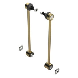 Front Sway Bar Link Extension Kit By Metalcloak, 12.25", Compatible with JK (2007-2018)/ JL (2018+)/ JT (2018+), Lift Your Ride, Bolt On Install, Gold Zinc Chromate, and Easy to Install