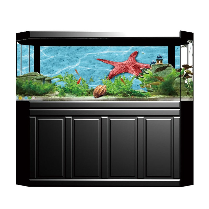 Background Poster Decorative Painting PVC Sticker Landscape Image for Aquarium
