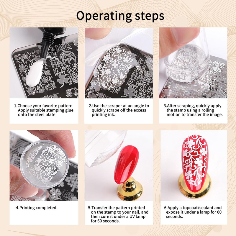 Nail Stamping Gel Polish Kit 4 Colors Nail Stamping Polish