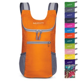 G4Free Lightweight Backpack for Men Women Small Daypacks Foldable Shoulder Backpack Casual Outdoor Bag 11L, orange