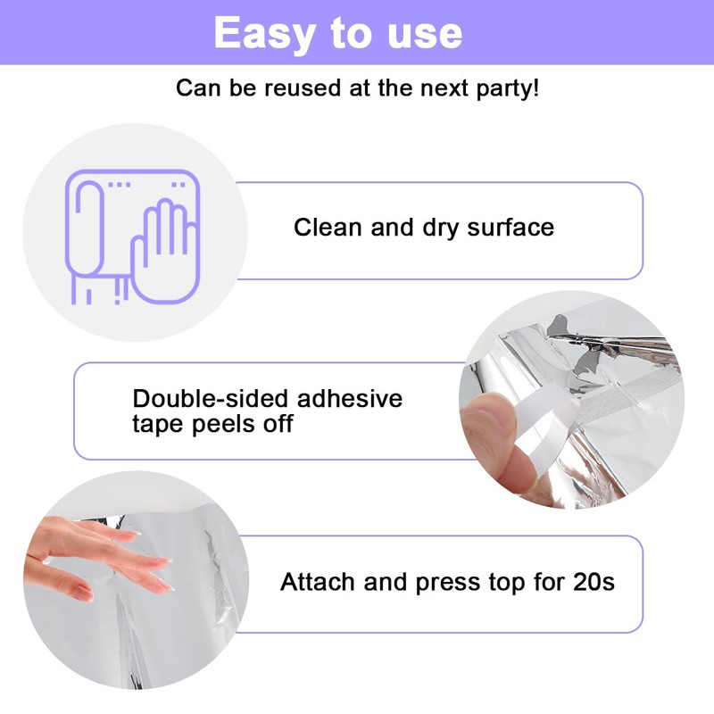 Birthday Rain Curtain (Silver)