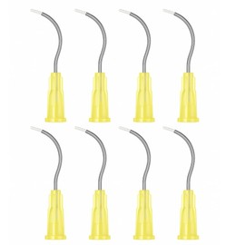 DDM International Pre Bent Dispensing Needle 19G Infusor Delivery Tips with Brush End, Box of 100