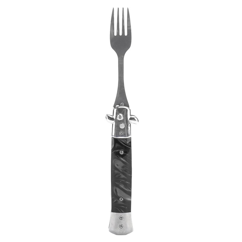 Camping Utensils Fork, Ergonomic Handle One Button Flick Multifunctional Folding