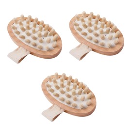 minkissy Pcs Natural Wooden Bath Brush Body Massage Brush Beads Foot Knee Leg Scrubber Australian Friendly
