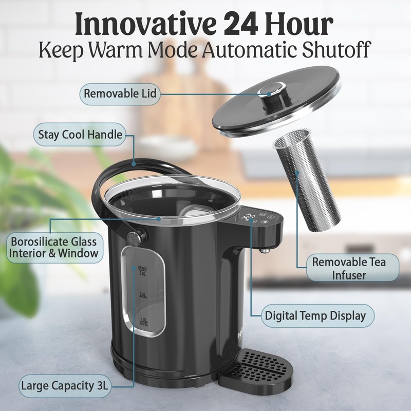 NELO Instant Hot Water Dispenser – 3L Electric Kettle, Hot