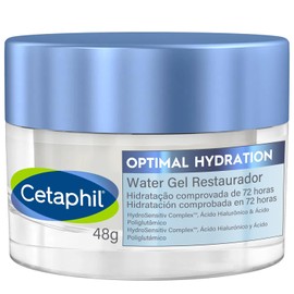 CETAPHIL® Optimal Hydration Water Gel Crema Facial de Día con Ácido Hialurónico, Margarita Azul y HydroSensitive Complex, 48g, Piel Seca