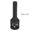 TOP-VIGOR Impact Triple Square Spline Bit Socket, 1/2" Drive x