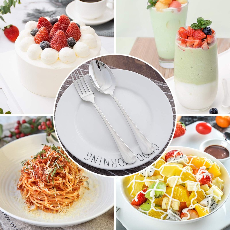 Qinglele Table Spoon, Table Fork, Cutlery Set, 3 Spoons and