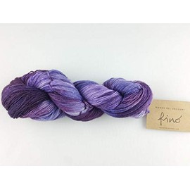 Manos Del Uruguay Silk Blend Fino 9999 Violets, 100 g, Wool with Silk for Knitting and Crocheting, Merino Silk Blend, Hand-Dyed with Colour Gradient