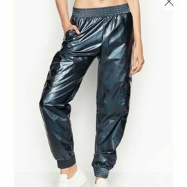 Victoria's Secret Victorias Secret Sport Jogger Pant Blue Foil Large L/G metallic